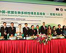 Award winners at the EU-China Biodiversity Programme awards ceremony. Dr Zhu Chunquan, Conservation Director of Bio-diversity and Operations, WWF China stands far left.